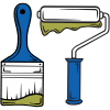 Icon of paint brush and roller