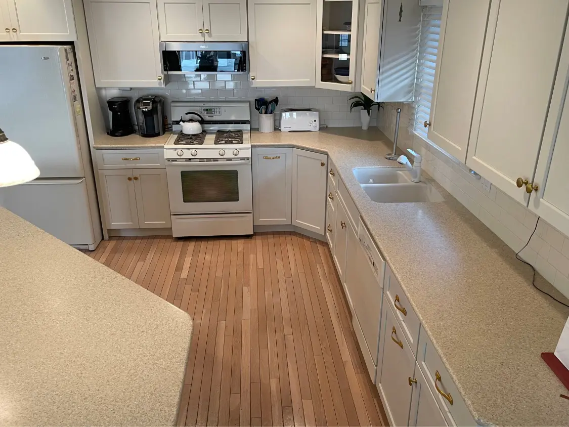 Freshly painted cabinets in lancaster pa