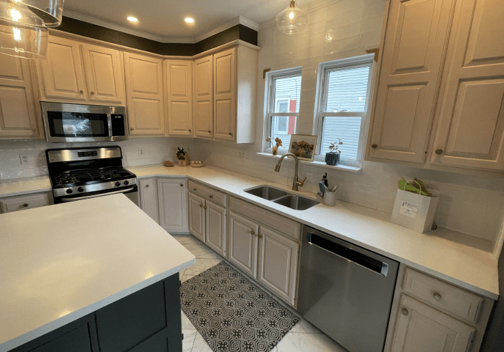 Repainted kitchen cabinets in lancaster county pa