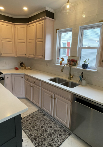 Repainted kitchen cabinets in lancaster county pa