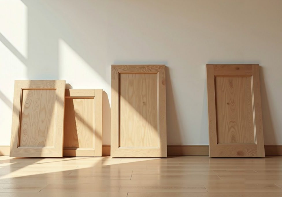 Enhance your kitchen with expert cabinet refacing in Lancaster County, PA, featuring high-quality unfinished wood door panels ready for custom staining or professional painting.